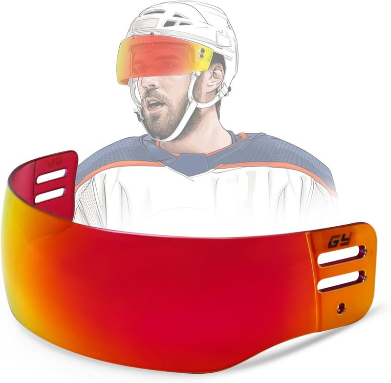 GY Hockey Visor Youth Hockey Helmet Half Face Visor Adult Hockey Face Mask Visor Inside Anti-Fog Outside Anti-Scratch/CE Certified - Image 1